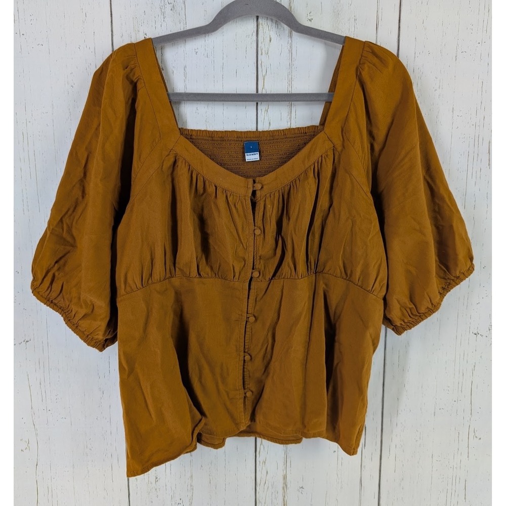 Old Navy Women's Blouse in Rust Brown